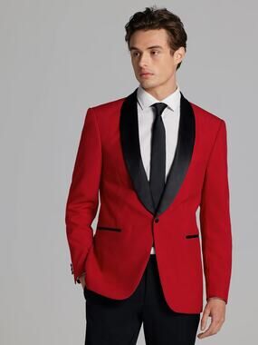 Egara Slim Fit Shawl Lapel Dinner Jacket Men's 38 Regular Lined Side Vented